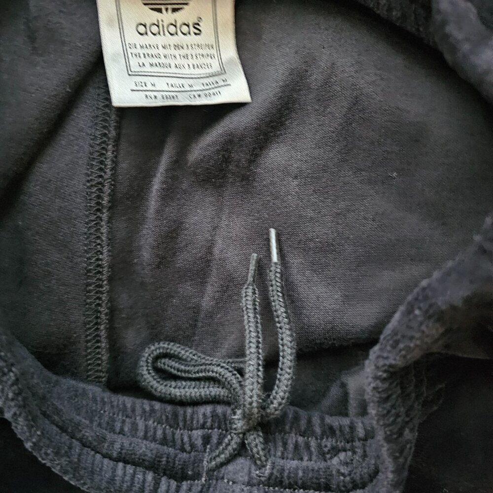 Adidas Adult Unisex Black Vintage Three Stripes Straight Jogger Pants Sz Medium - Picture 6 of 16